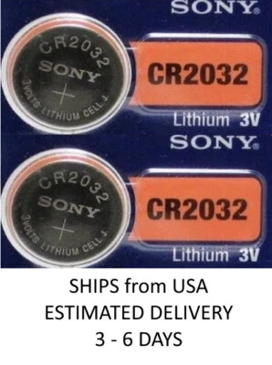 Llavero remoto y batería de llave inteligente para CHRYSLER - Sony MURATA CR2032 paquete de 2 Foto 1 de 3