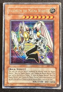 YUGIOH Valkyrion the Magna Warrior SDD-001 Secret Rare Promo MP - Picture 1 of 2