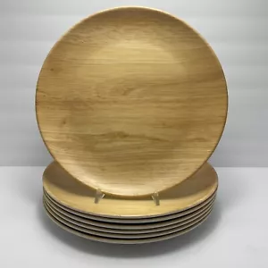 Tommy Bahama Melamine Dinner Plates | 11 in | Faux Wood | Set of 7 - Picture 1 of 20
