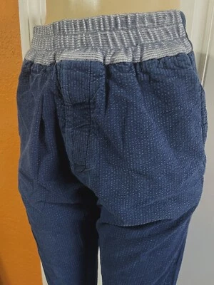 $205 THADDEUS O’NEIL Mens Knit Hem Denim Drop Crotch Bloomer Indigo Pants-SMALL - Image 1 of 4