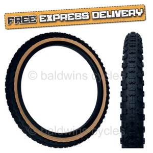 Baldys 16 x 1.75 BLACK With TAN WALL Kids BMX Mountain Bike TYRE - Picture 1 of 9