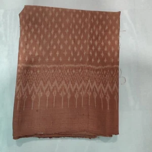 Thai Antique Silk Fabric Golden Brown Hand Woven100%Pattern (For Crafting) - Picture 1 of 7