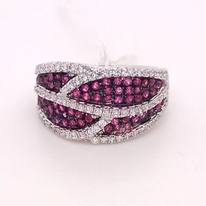 925 Ruby/White Topaz Ring (1.96 cts) - Picture 1 of 4