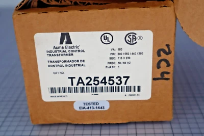 *New in Box* Acme Electric TA254537 Industrial Control Transformer 150VA 1 Phase - Image 1 of 3