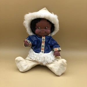 Vintage 10" Tall Regal Canada Inuit Eskimo Boy Vinyl Doll - Picture 1 of 8