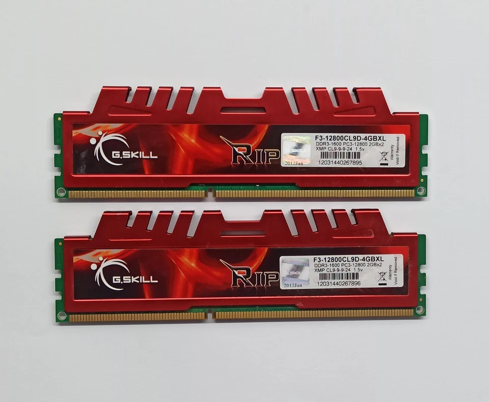 F3-12800CL9D-4GBXL G.SKILL RipjawsX 4GB (2x 2GB) DDR3 160OMhz - Imagen 1 de 3