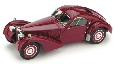 MODELLINO AUTO EPOCA STATICO BRUMM BUGATTI ATLANTIC 1938 AMARANTO SCALA 1:43 - Immagine 1 di 4