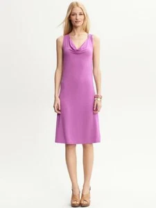 Banana Republic Cowl-neck knit dress, petunia purple, size M, NWT - Picture 1 of 2