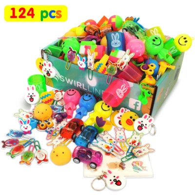 Easter Toys Basket Stuffers Fillers Toy Assortment Easter Egg Hunt Treats 124PCS - Image 1 of 4