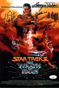 Star Trek II The Wrath of Khan 8x12 Photo Cast x3 Signed Shatner Koenig +1 JSA - Picture 1 of 2
