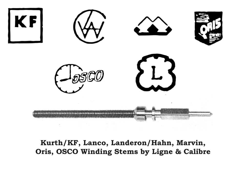 1x Vástago de bobinado Kurth/KF Lanco/Langendorf Landeron/Hahn Marvin Oris/Bentima Foto 1 de 1