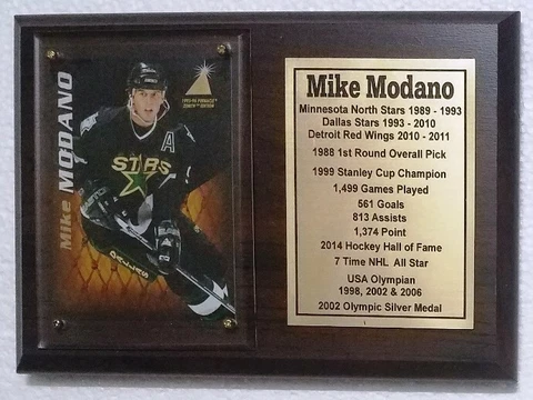Dallas Stars Mike Modano Hockey Card Plaque Cover