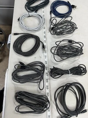 10 Total/ Samsung Galaxy S7 S6 Edge+PS4 Micro USB Cable Fast Charging Cord 9ft - Image 1 of 4