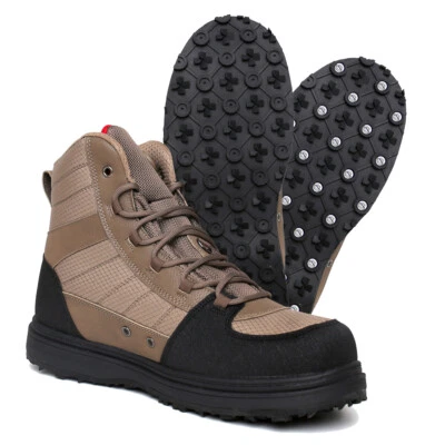 Wading Boots,Waders Boots,Fishing Shoes With Rubber Sole and Studs For Fishing - Image 1 of 4