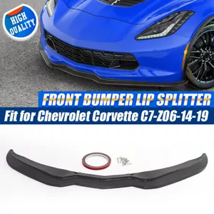 Bright Black Front Bumper Chin Lip Splitter For Chevrolet Corvette C7 2014-2019 - Bild 1 von 11