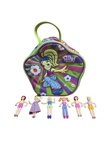 Lotto 6 minifigure McDonald's Polly Pocket bambole Happy Meal 2003 con borsa cerniera - Foto 1 di 14