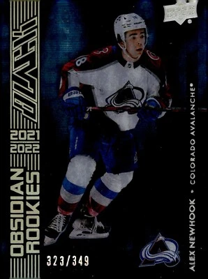 Alex Newhook - 2021-22 Upper Deck Black Obsidian Rookies /349 Card #OR-4 - Image 1 of 2
