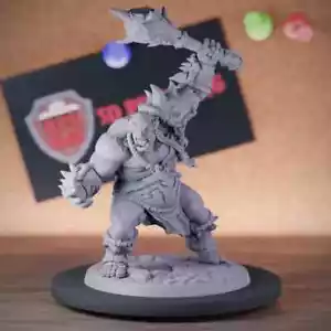 Ogre Warrior Miniature Orc Monster Mini Dungeons and Dragons 5e DnD TTRPG - Picture 1 of 8