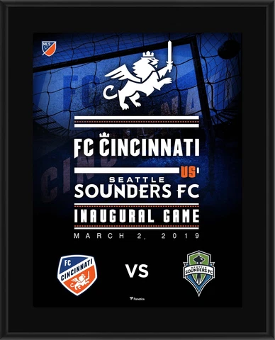 FC Cincinnati 10.5" x 13" Inaugural Game Sublimated Plaque Cover