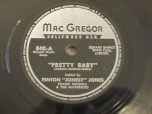 SQUARE DANCE 78RPM FENTON JONESY JONES - Pretty Baby / Oh Lonesome Me w/ insert - Picture 1 of 5
