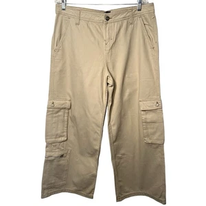 BDG Urban Outfitters Cargo Pants Mens Size 34" Tan Wide Leg Multiple Pockets - Picture 1 of 13