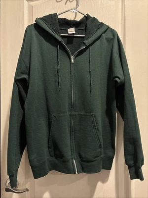 NWOT Hanes Eco Smart Green Full Zip Hoodie Unisex Size Medium - Image 1 of 4