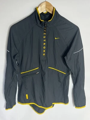Nike Running Jacket Livestrong Windbreaker | Ladies | Black/Yellow | Medium - Image 1 of 4