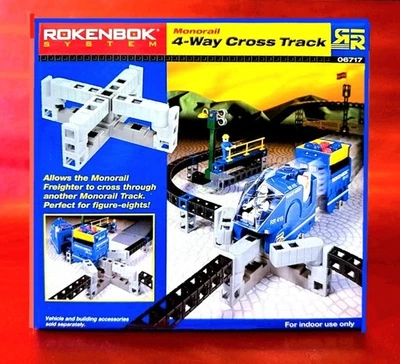 Monorriel Rokenbok 4 vías Cross Track 06717 nuevo sellado nuevo en caja regalo juguete construcción  Foto 1 de 4