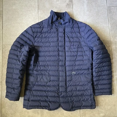 Lacoste Men's Quilted Puffer Coat Dark Blue Navy Sz Large BH9634 - Image 1 of 4
