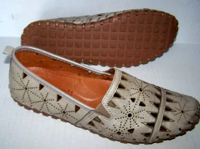 Spring Step Fusaro Perforated Leather Comfort Loafer Shoe Gray 40.5 US 9.5 NTNEW - Image 1 of 4