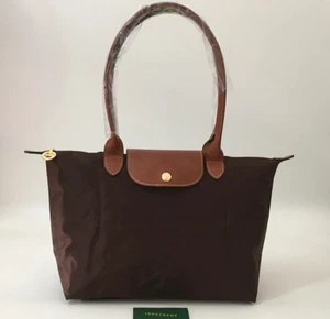 LONGCHAMP Le Pliage Original M Tote bag Ebene - Recycled canvas Dark brown. - Picture 1 of 8