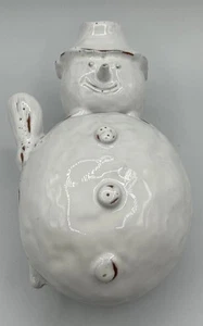 Vietri Holiday Snowman Candy/Covered Dish Made In Italy - Picture 1 of 8