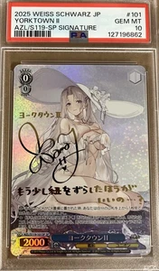 PSA 10 GEM MINT Weiss Schwarz Yorktown Ⅱ SP AZL/S119-101SP Azur Lane - Picture 1 of 2
