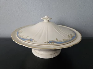 Carvel Federal Shape Syracuse China 9" Round Covered Vegetable Dish American Vtg - Picture 1 of 8