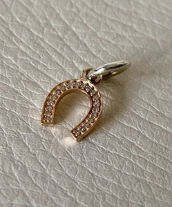 Pandora 14K Rose Gold Symbol of Luck Horseshoe Dangle with Zirconia - 791356CZ - Picture 1 of 7
