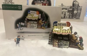 Dept 56 Midtown Edicola 2 Pezzi Serie Natale In Città Casa Ceramica con Scatola - Foto 1 di 9