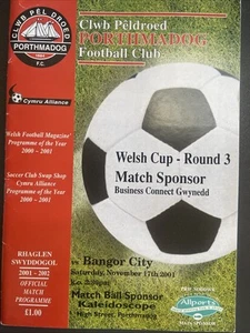Porthmadog v Bangor City(Welsh Cup 3rd round 2001/02) 17/11/2001 - Picture 1 of 2