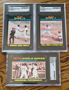 1971 Topps World Series Frank Robinson Sharp Unique Errors Freshly SGC - Picture 1 of 2