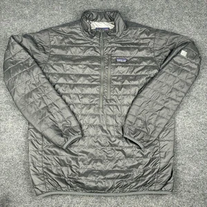 Patagonia Jacket Mens XL Grey Nano Puff Pullover 1/2 Zip 84021 Puffer Midlayer - Picture 1 of 12