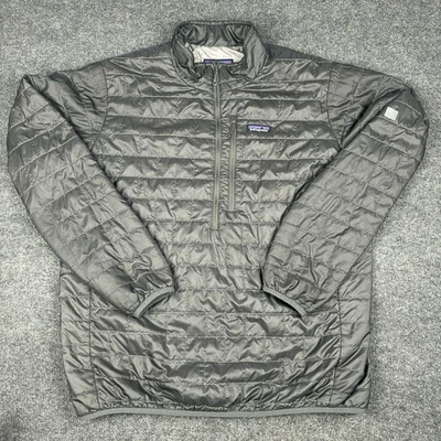 Patagonia Jacket Mens XL Grey Nano Puff Pullover 1/2 Zip 84021 Puffer Midlayer - Image 1 of 4