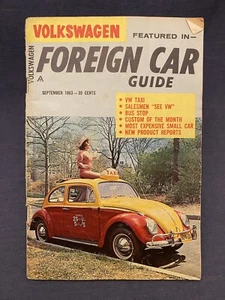 September 1963 Volkswagen Foreign Car Guide VW Steuer Oldtimer Zeitschrift - Bild 1 von 9