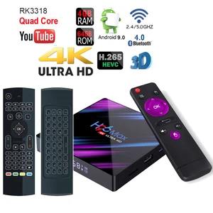 Android 9.0 H96 Max 4K HDR Bluetooth 64GB Smart TV Box+Air Mouse Keyboard Remote