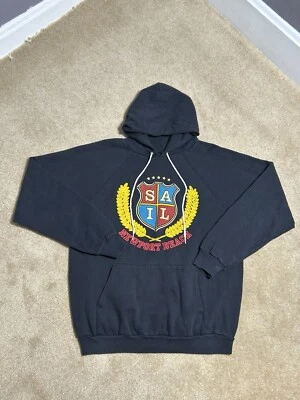 Moletom com capuz vintage Newport Beach California Sail Crest logotipo Hanes feito nos EUA - Imagem 1 de 4