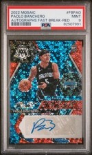 2022-23 Paolo Banchero Mosaic Autographs Fast Break RED RC SP #/49 PSA 9