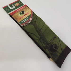 Mossy Oak Large Sublimated Crew Arch Support Socks Shoe Size 9 - 12.5 New - Picture 1 of 8