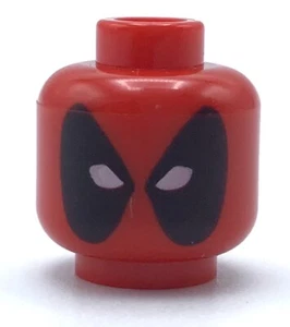 LEGO DEADPOOL HEAD PIECE SUPER HERO RARE MINIFIGURE BODY PART - Picture 1 of 1