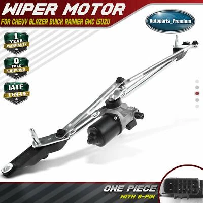 Front Windshield Wiper Linkage + Motor for Chevy Blazer 2002-2005 Buick Rainier - Image 1 of 4