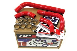 HPS Red Silicone Radiator Hose Kit Coolant OEM Replacement 57-1234-RED CRF250R - Foto 1 di 4