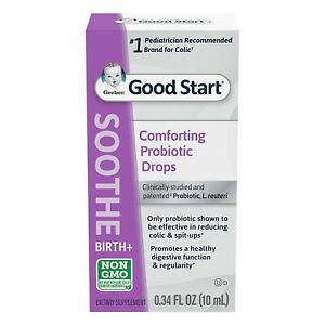 Gerber Good Start Soothe Comforting Probiotic Drops, 0.34 fl oz - New Free Ship
