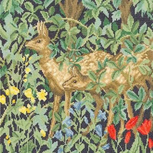 Greenery Deer XAC17 Bothy Threads Kit de punto de cruz contado - Imagen 1 de 2
